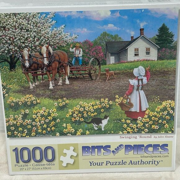 Bits and Pieces Jigsaw Puzzle “Swinging Round” by John Sloan 1000Pc - Picture 1 of 8